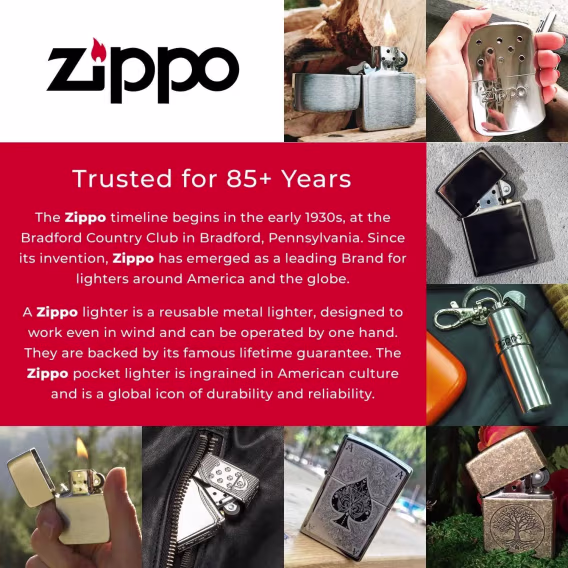 Zippo Çakmak  Mat Siyah Işık Mantar Kafatası