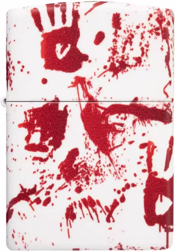 Zippo Çakmak  Mat Siyah Işık Mantar Kafatası