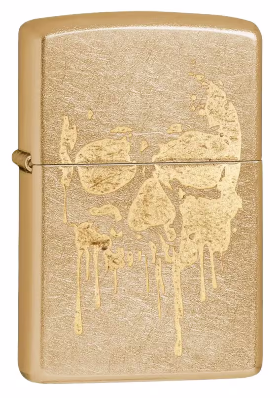 Zippo Çakmak  Yeşil Mat Kafatası