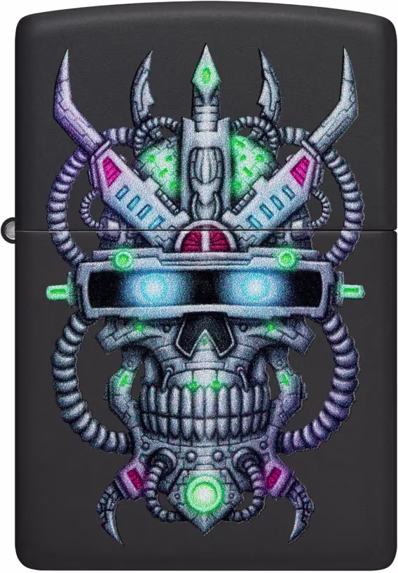 Zippo Çakmak  Armor Parlak Mavi Multicut Kafatası