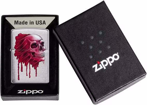 Zippo Çakmak  Parlak Siyah Kukla Telleri