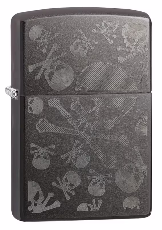 Zippo Çakmak  Parlak Siyah Kukla Telleri