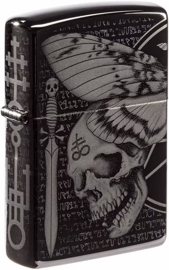 Zippo Çakmak  540 Mat Renkli Kafatası (Karanlıkta Parlıyor)