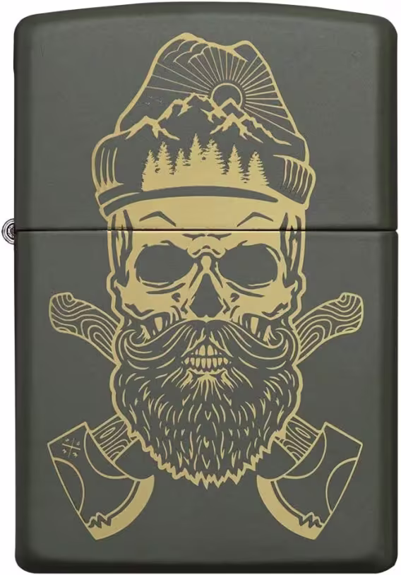 Zippo Çakmak  540 Mat Renkli Kafatası (Karanlıkta Parlıyor)