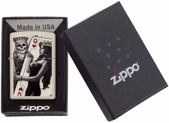 Zippo Çakmak  540 Mat Renkli Kafatası (Karanlıkta Parlıyor)