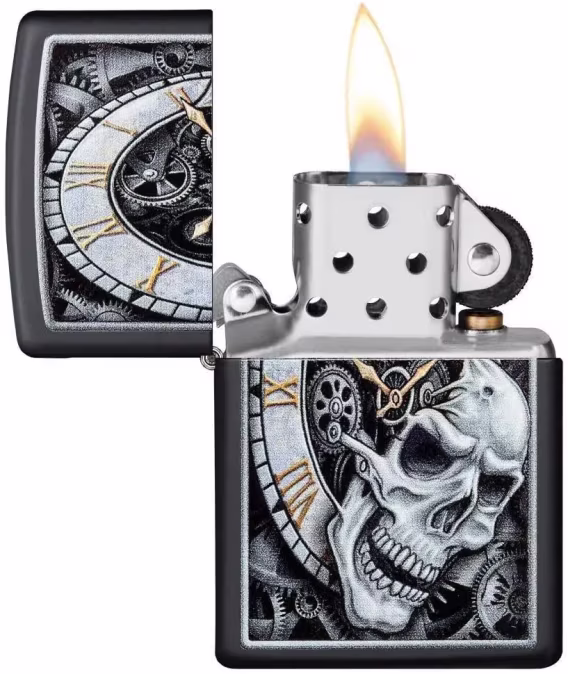 Zippo Çakmak  540 Mat Renkli Kafatası (Karanlıkta Parlıyor)