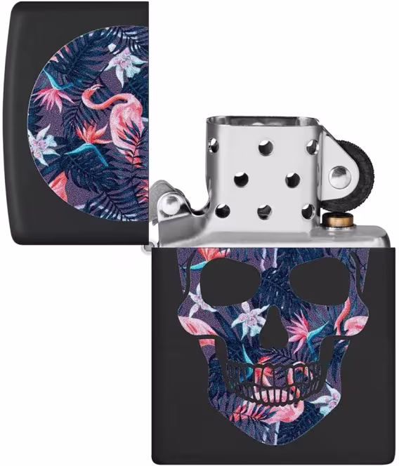 Zippo Çakmak  540 Mat Renkli Kafatası (Karanlıkta Parlıyor)