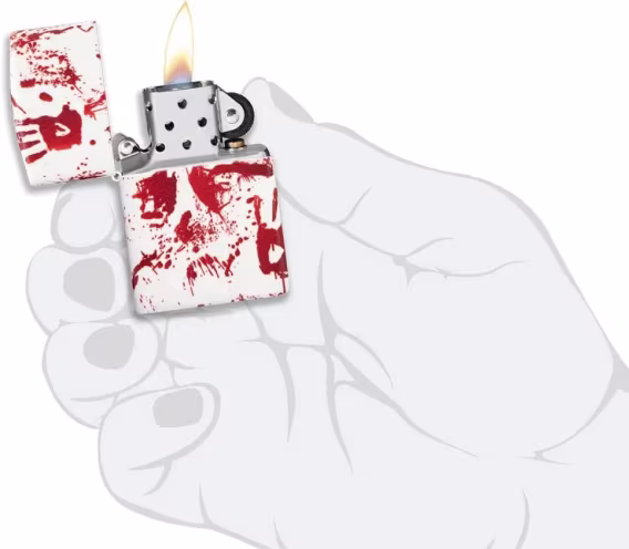 Zippo Çakmak  540 Mat Renkli Kafatası (Karanlıkta Parlıyor)