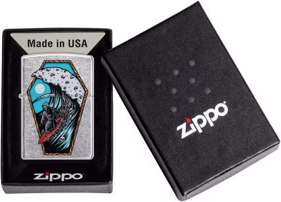 Zippo Çakmak  540 Mat Renkli Kafatası (Karanlıkta Parlıyor)