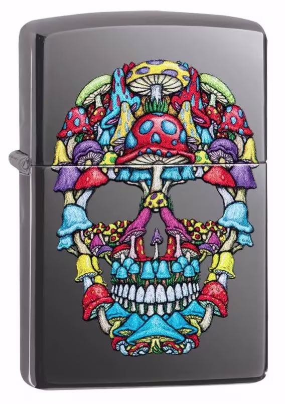 Zippo Çakmak  540 Mat Renkli Kafatası (Karanlıkta Parlıyor)