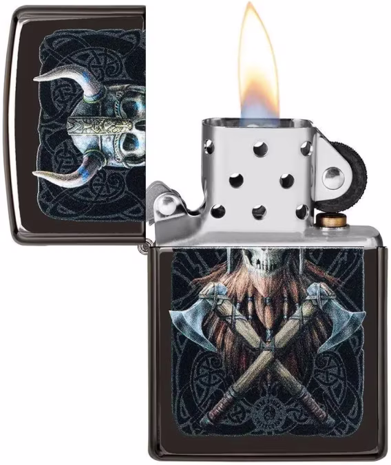 Zippo Çakmak  Ayçiçeği Desenli Doku Baskı Siyah Mat