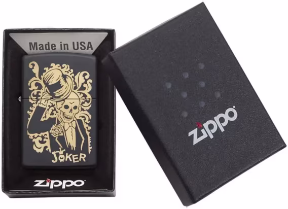 Zippo Çakmak  Ayçiçeği Desenli Doku Baskı Siyah Mat