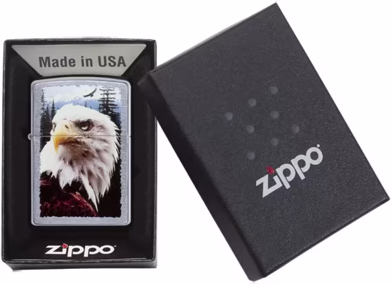 Zippo Eagle Çakmaklar (Sokak Krom Kartalı)