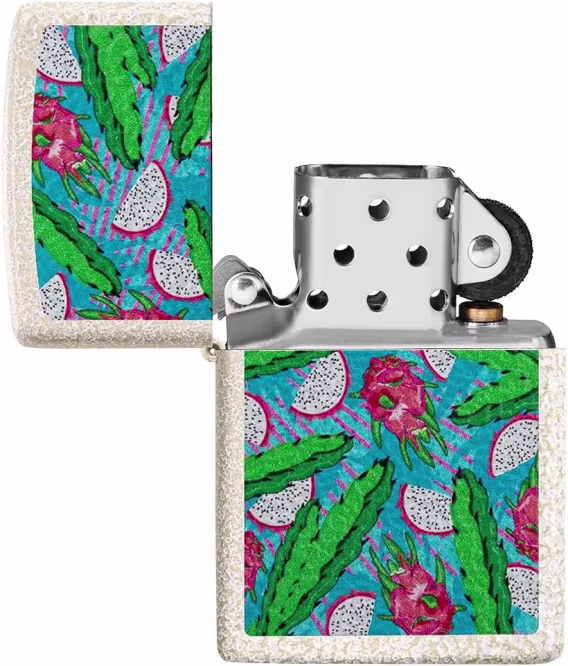 Zippo Çiçek Çakmaklar  Cıva Cam Ejderha Meyvesi