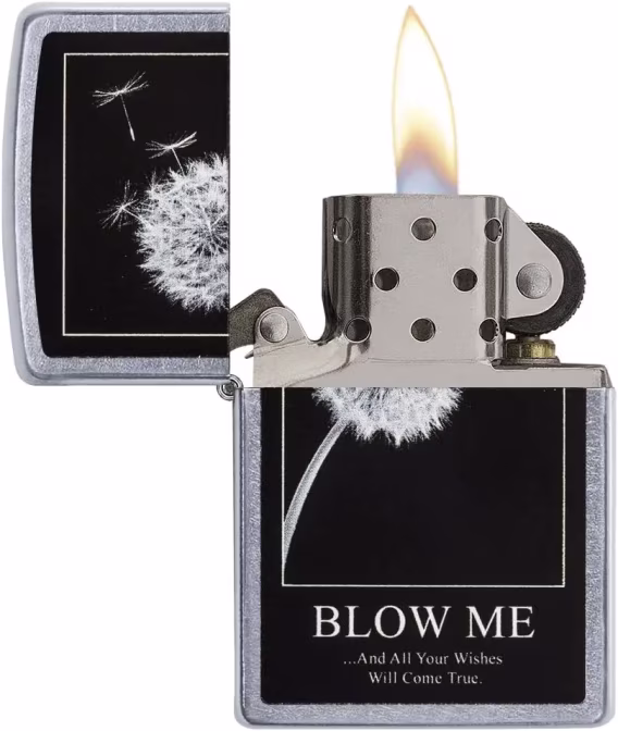 Zippo Çiçek Çakmaklar  Sokak Kromu Karahindiba