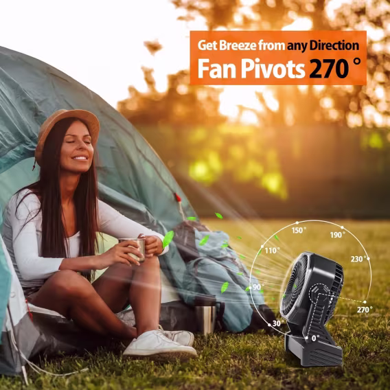 AddAcc 20000mAh Şarj Edilebilir Kamp Fanı