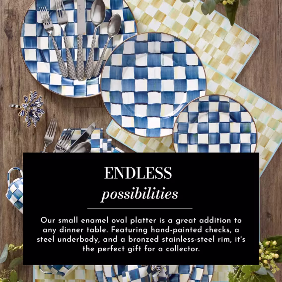 MackenzieChilds Emaye Oval Tabak