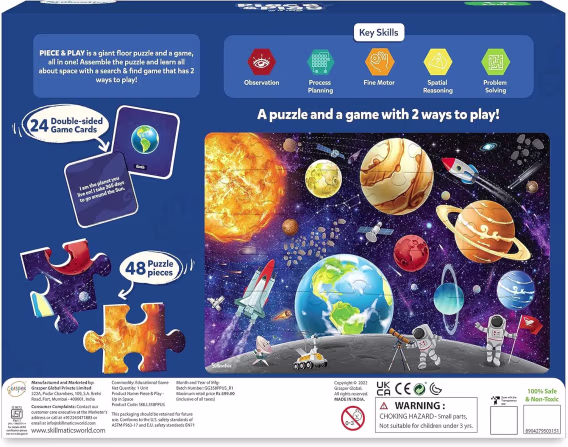 Skillmatics Zemin Yapboz ve Oyun  Parça ve Oyun Alanı