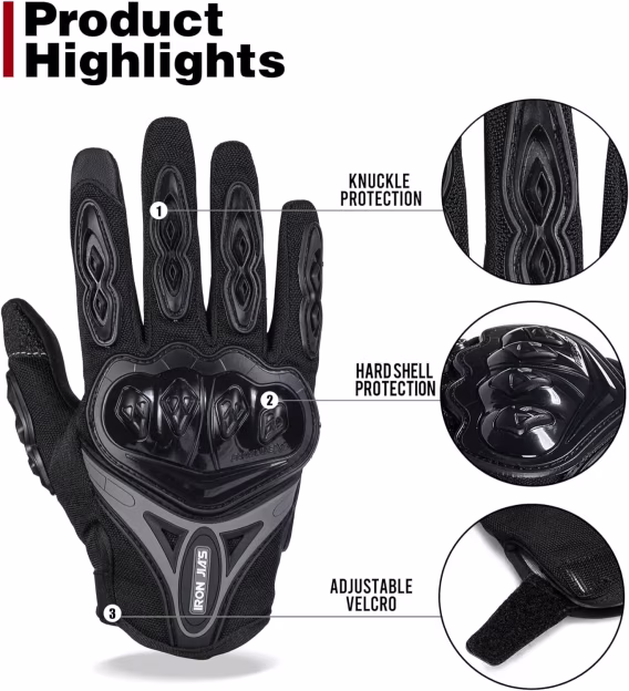 IRON JIA'S Yarış Motosiklet Eldiveni 