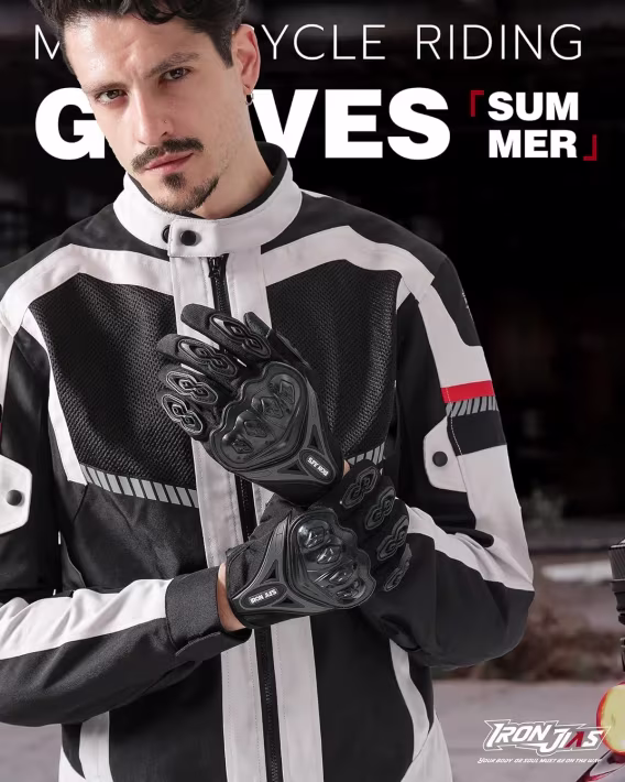 IRON JIA'S Yarış Motosiklet Eldiveni 