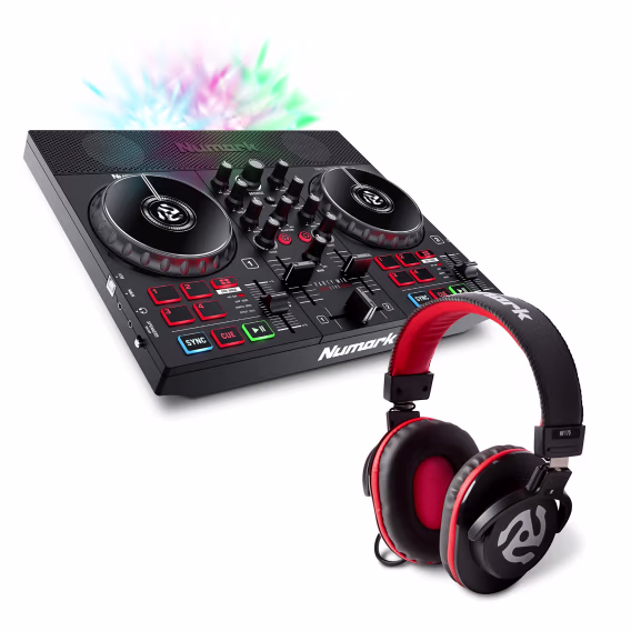 Numark DJ Kontrol Cihazı Paketi  Parti Işıkları ve USB DJ Seti