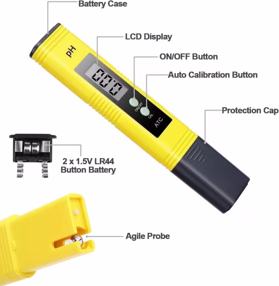 GuDoQi PH Ölçer ve TDS Ölçer Kombinasyonu