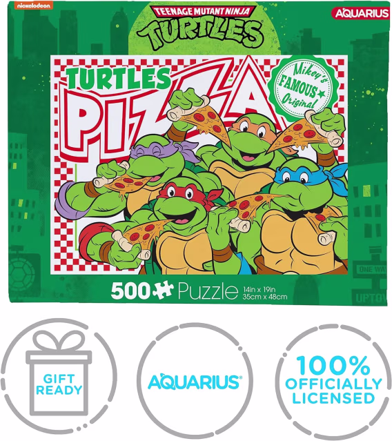 AQUARIUS  Teenage Mutant Ninja Turtles Pizza 500 Parça Yapboz