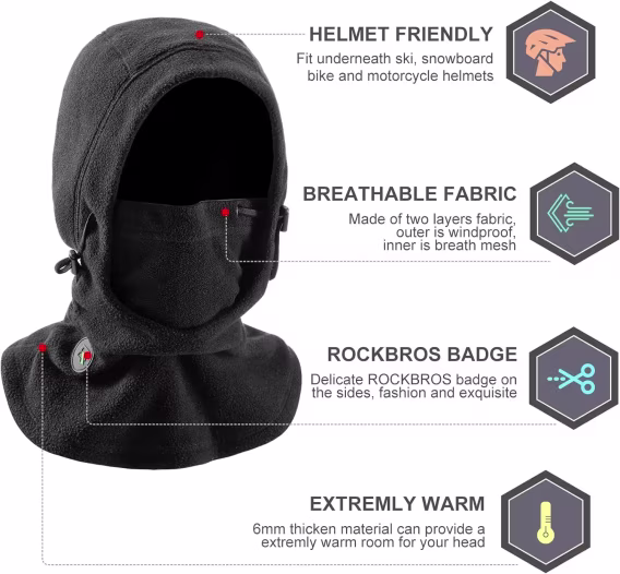 ROCKBROS Termal Polar Balaclava Yüz Maskesi