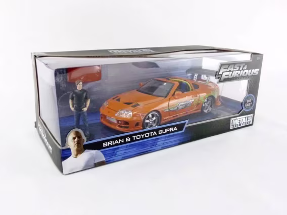 Jada 1:24 Diecast 1995 Toyota Supra  Brian O'Conner Figürü