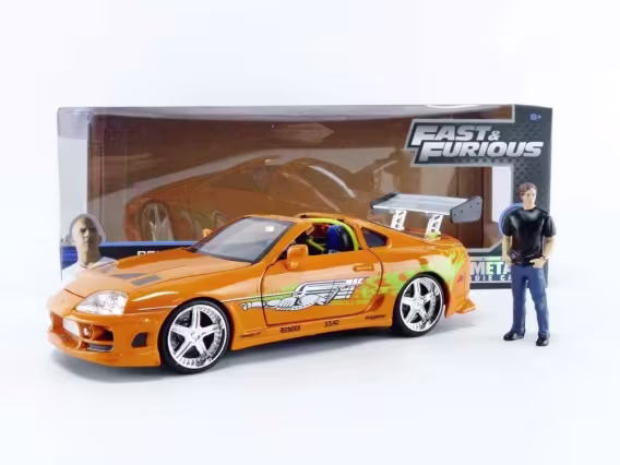 Jada 1:24 Diecast 1995 Toyota Supra  Brian O'Conner Figürü