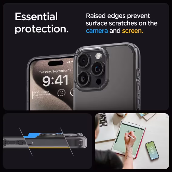 Spigen iPhone 15 Pro Ultra Hibrit Sararma Önleyici Kılıf (2023)