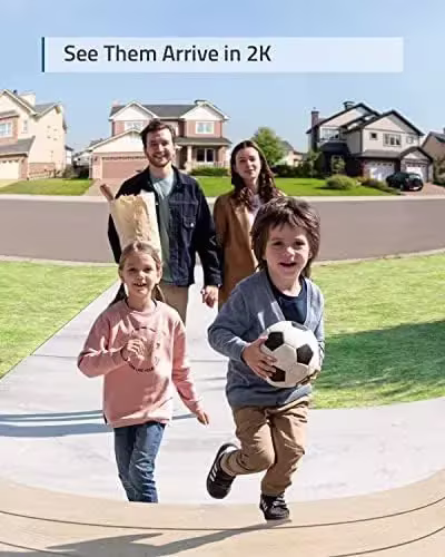 Eufy Security Kablosuz Görüntülü Kapı Zili S220 Eklentisi 2K Çözünürlüklü Video