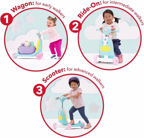 Skip Hop 3'ü 1 Arada Bebek Aktiviteli İtmeli Yürüteç