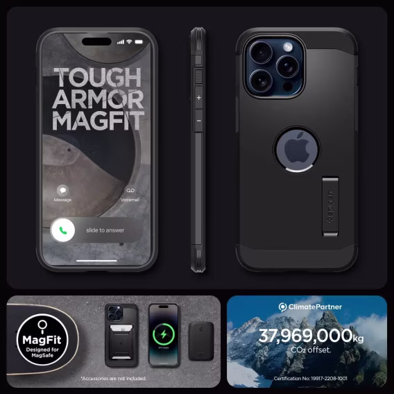Spigen iPhone 15 Pro Magnetic Tough Armor MagFit Kılıf