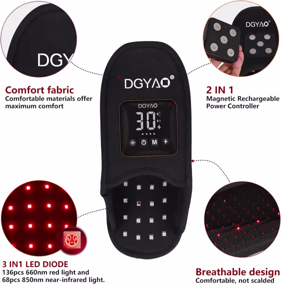 DGXINJUN Ayak için Kızılötesi Işık Terapisi Giyilebilir Vücut Cihazı