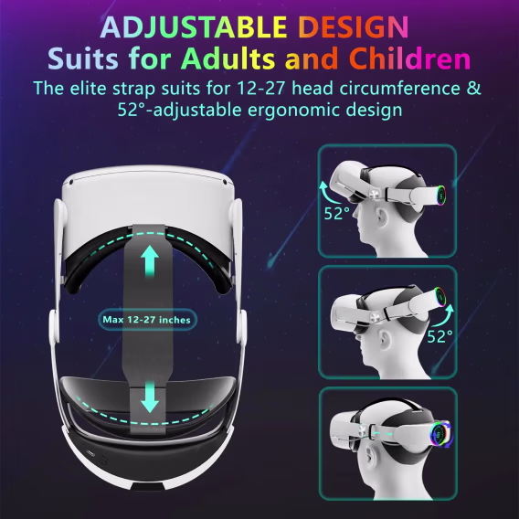 Oculus Quest 2 için Pilli Kafa Bandı
