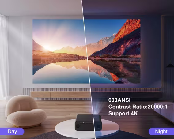 Wimius P62 1080P Wife 6 Bluetooth Dış Mekan Film Projektörü 