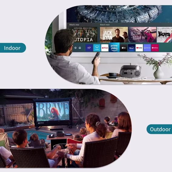 Vamvo Taşınabilir Projektör Desteği 1080P Mini HD Film Projektörü