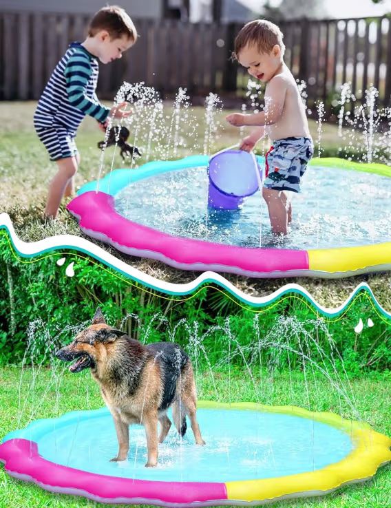 Jasonwell Splash Pad Yağmurlama Sistemi/Çocuklar için Oyun Matı