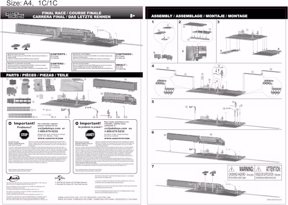 Hızlı ve Öfkeli Final Yarış Treni Nano Sahnesi ve 2 1. Döküm Arabalar