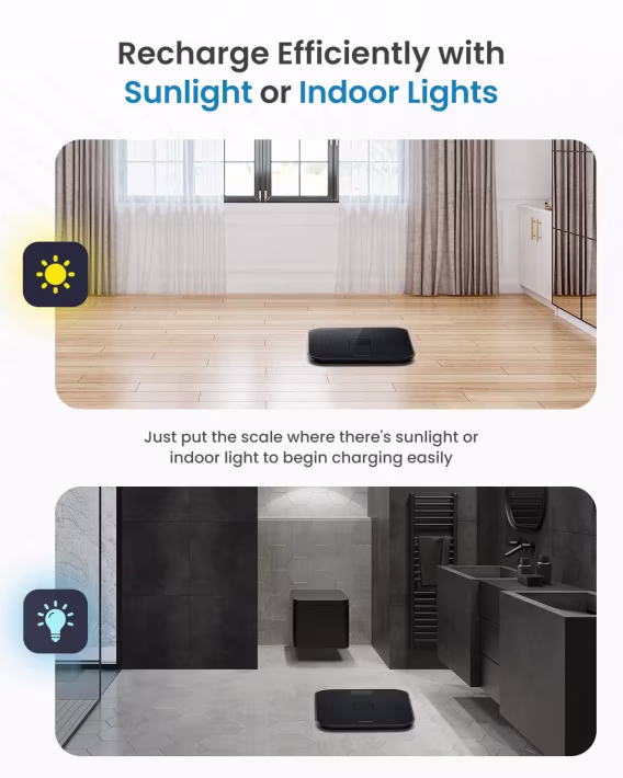 RENPHO Elis 1 USB Şarj Edilebilir Akıllı Vücut Yağ BMI Ölçeği