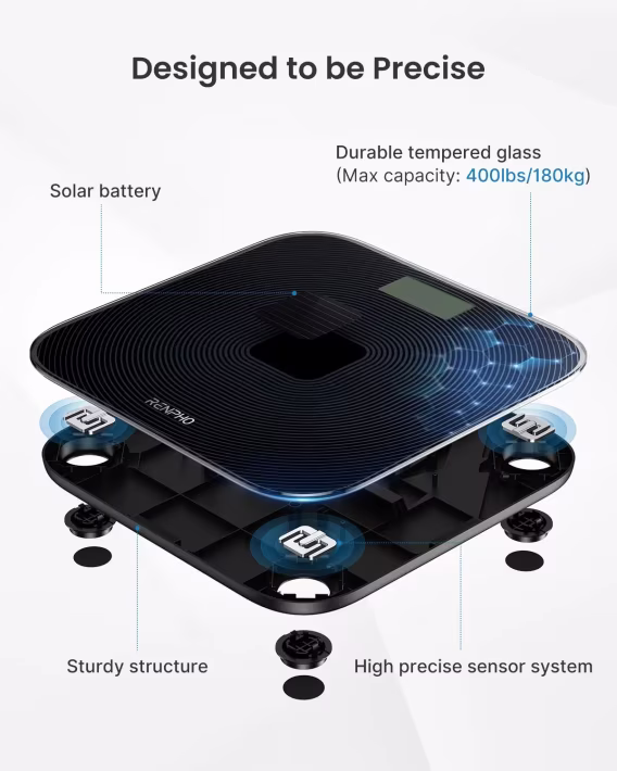 RENPHO Elis 1 USB Şarj Edilebilir Akıllı Vücut Yağ BMI Ölçeği