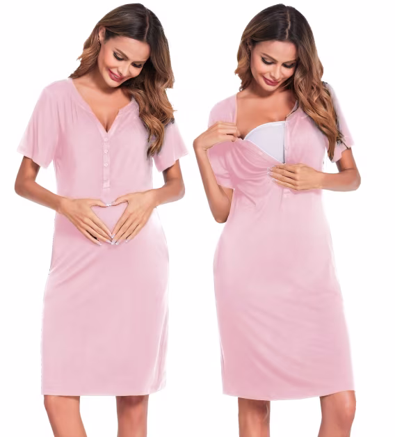 ekouaer-kadin-kisa-kollu-gecelik-v-946993