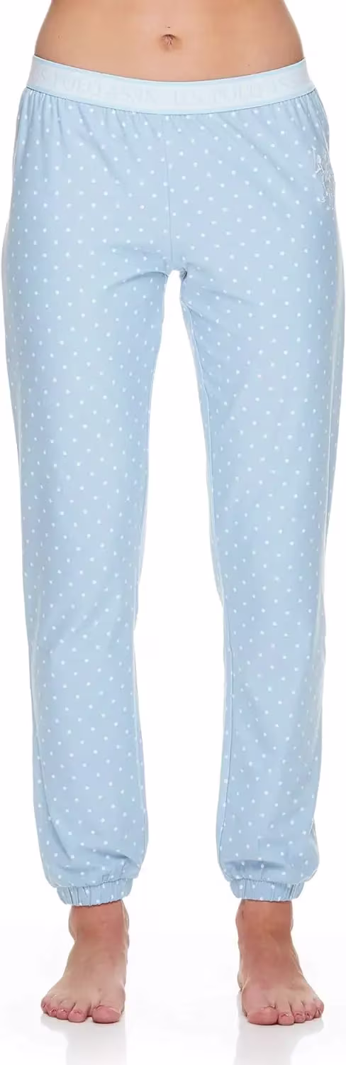 U.S. Polo Assn. Bayan Kısa Kollu Gömlek Pantolon Pijama Takımı