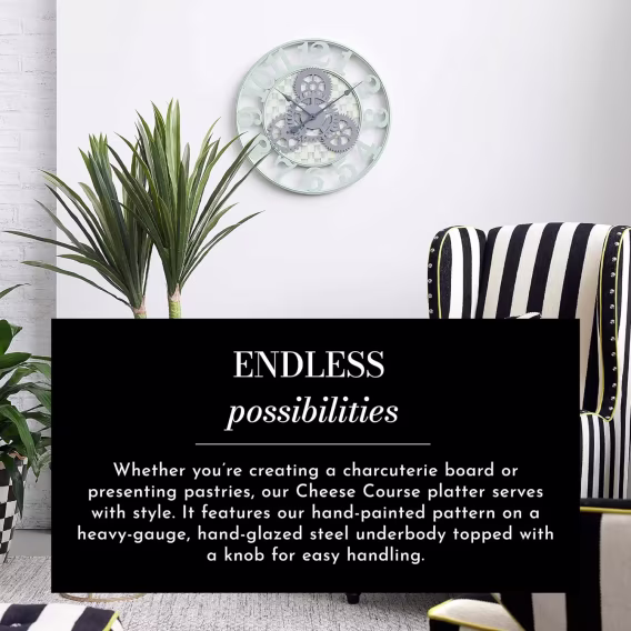 MACKENZIECHILDS Courtly Check Çiftlik Evi Duvar Saati