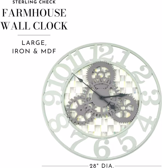 MACKENZIECHILDS Courtly Check Çiftlik Evi Duvar Saati