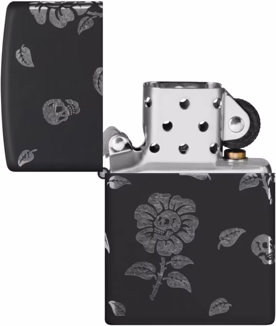 Zippo Çakmak  Kırmızı Mat Kafatası Kral ve Güzellik Kraliçesi