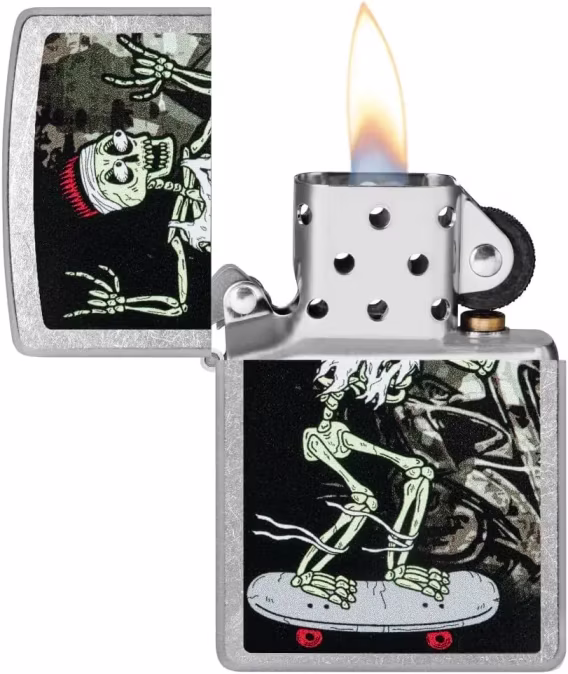 Zippo Çakmak  Mor Mat Kafatası Ağacı