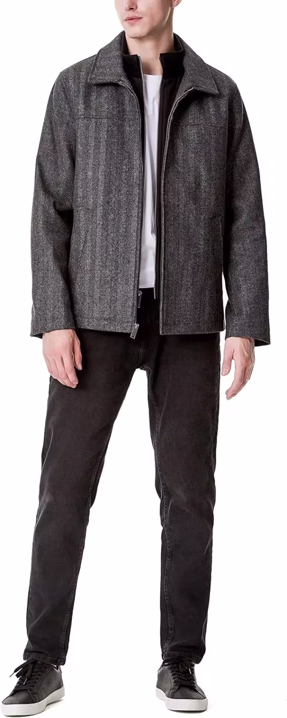 Dockers Erkek Yün Karışımlı Kapitone Önlüklü Açık Alt Ceket