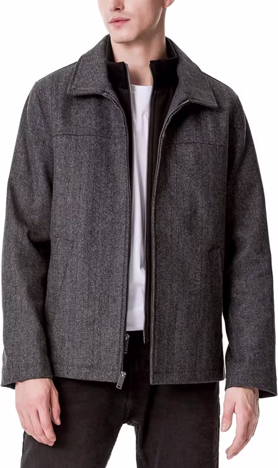 Dockers Erkek Yün Karışımlı Kapitone Önlüklü Açık Alt Ceket